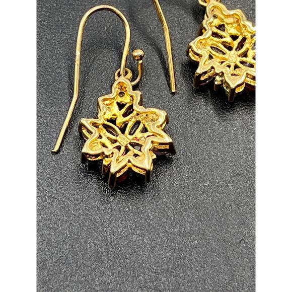 Ross Simons Sterling Silver Gold Plated Multicolor Seml Precious Stone Earrings - Picture 2 of 10